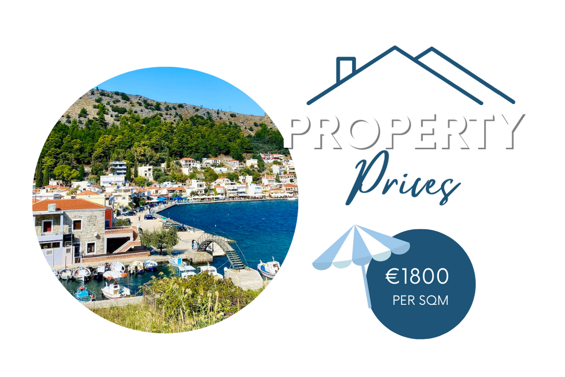 Left: Remains of ancient Church of Saint Irene | Right: Santorini