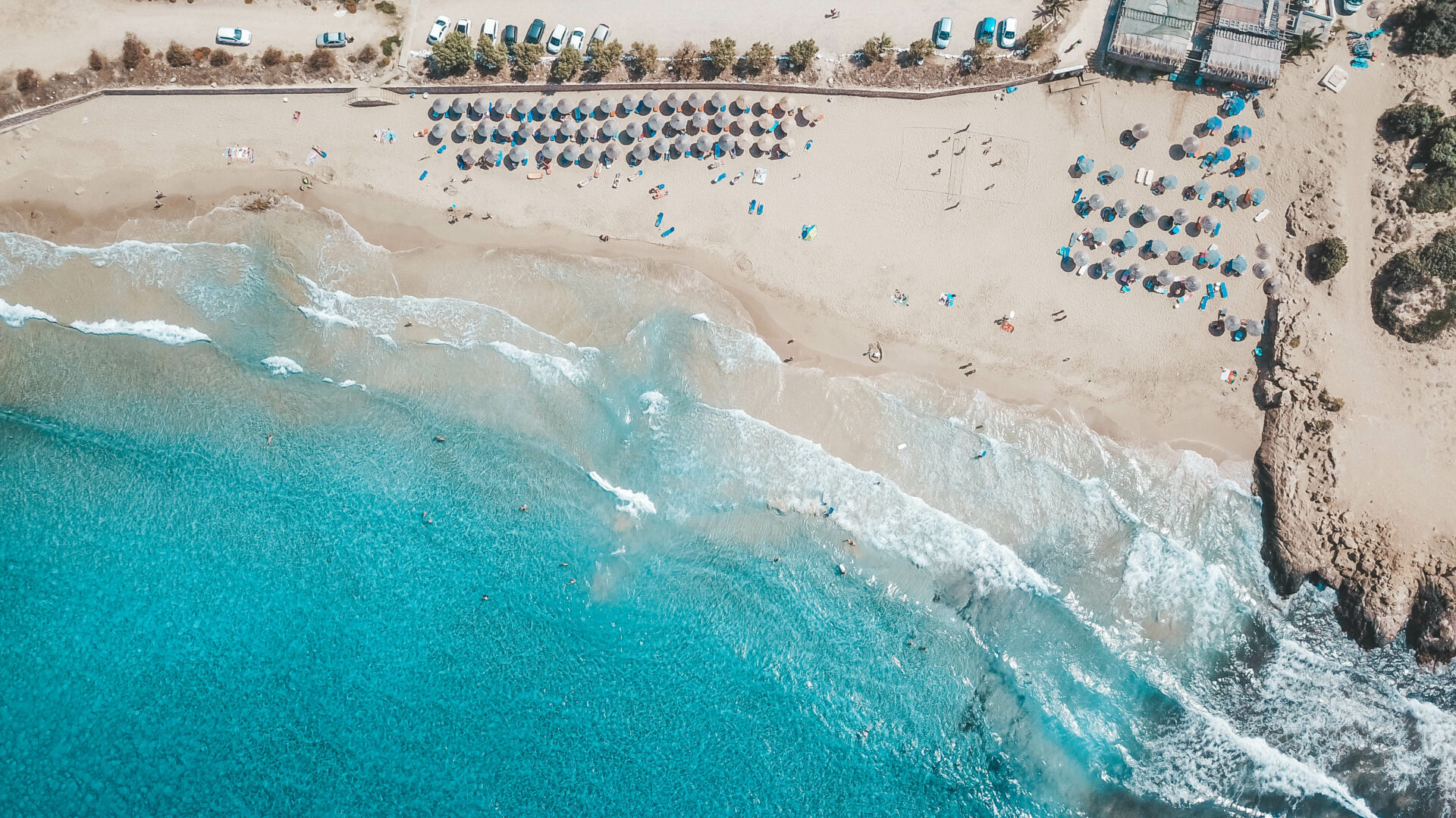 a serene beach in Karpathos, Greece