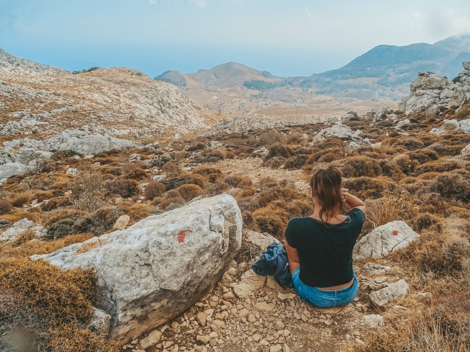 the view from the summit of Kali Limni in Karpathos