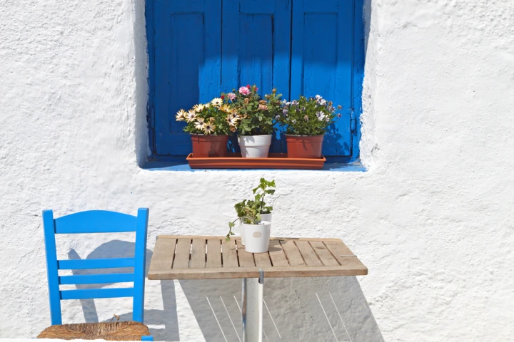 Traditional Greek Home with Balcony