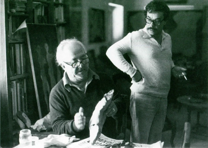 With Painter Nikos Kessanlis in Aegina