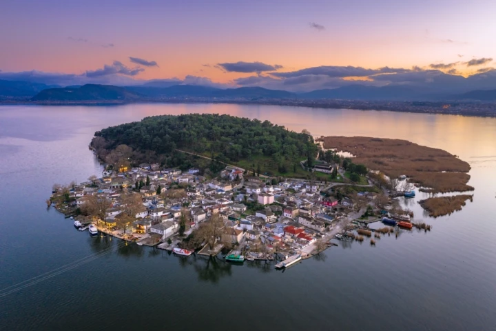 Aerial View, Pamvotida Island