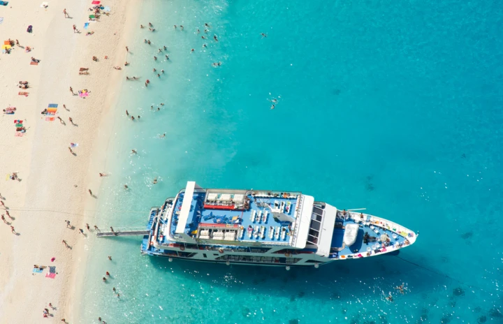 Boat Docked in Greece