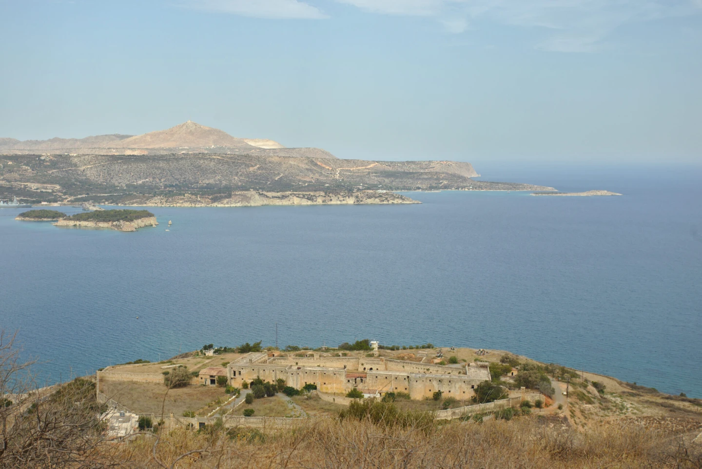 the view of the Souda bay harbour and the Akrotiri