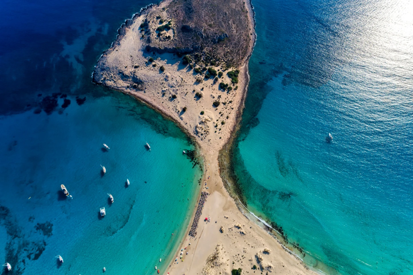 Aerial View of Simos Beach