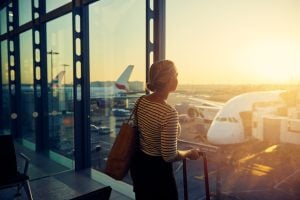Woman at an airport